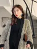Stud Korea modesmycken glänsande handgjorda zirkonörhängen lyxigt bladparti för kvinnors ODET22 FARL22