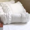 Super söt spets kudde dekorativa sängkläder kudde europeisk godis kudde prinsessa stor ruffle desgin lumbar kudde soffa kuddar 220402