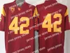 جديد USC Trojans College Football Jerseys Allen Lott Woods Sanchez Seau Bush University Pac 12 Temproidery Team Red White Sports Hot Men