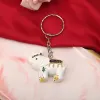 Удачи слон Keyring Baby Shower Cids Party Favors Event Event Giveways Birhtday Gifts Anniversary Swedding Favors DH8747