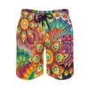 Men's Shorts Colorful Mandala Board Vintage Floral Print Short Pants Man Elastic Waist Funny Swim Trunks Plus SizeMen's