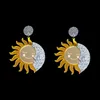 Legolone del lampadario Kuguys glitter Acrilico Sun Moon Cloud carino Buona notte Orecchini per le ragazze Accessori alla moda alla moda di gioielli alla moda