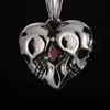 Anhänger Halsketten Herren Edelstahl Halskette Fangs Schädel Maske Retro Gothic Punk Stil Monster Schmuck GeschenkAnhänger