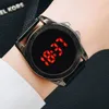 Polshorloges vrouwen kijken led touch display dames magnetische riem persoonlijkheidsontwerp vrouwelijke klok relogio femininowristwatches polshorlogeswrwr