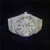 Luxe bling sieraden volledige diamanten wijzerplaat horloge Vvs Moissanite Iced Out