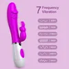 Sexleksak Massager Silikon Vibrerande kanin Dildo Vibrator Kvinna G Spot Vagina Ciltoral Stimulator för kvinna