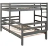 TwinOverTwin Bunk Bed Loft Bed With Ladder can be divided into Two BedsGraya48299c9179237