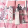 Creative Cute Plastic Clear Milk Carton Water Bottle Fashion Strawberry Transparent Box Juice Cup for Girls A Free 220329