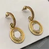 Designer de brincos para mulheres Ear Stud Designers de marca Banhado a ouro Hoop Brincos de luxo Marca Clássico Feminino Festa de Casamento Jóias Mulher Tomsid