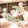 Großer Kreis-Hochzeitsbogen-Ballon-Bogen-Anand mit Sockel-runder Hochzeits-Dekorations-Hintergrund-geschmiedeten Stützen-einzelnem Bogen-Blume
