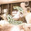 Arco per palloncini, grande cerchio, arco per matrimoni, con base rotonda, decorazione per matrimoni, sfondo lavorato, puntelli, fiore ad arco singolo