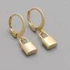 Dangle & Chandelier Stainless Steel Sinple Lock Women Earrings Gold Color 2022 Fashion Dainty Drop For Jewelry GiftDangle Kirs22