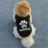 Letnie koszulki z krótkim rękawem dla psów list marka projektant kamizelka dla zwierząt odzież dla psów oddychające fajne ubrania dla zwierząt domowych dla psów buldog mops pudel Chihuahua S hurtownia A322