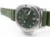 VS Factory Mens 1055 Montres-bracelets de luxe ETA Calibre P900 Mouvement automatique Cadran vert avec sous-cadran vert et montre à lunette unidirectionnelle Superlume bleue