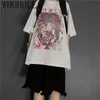 Abbigliamento gotico estivo T-shirt donna sexy allentata femminile Punk scuro Grunge Streetwear Ladies Top Magliette gotiche Harajuku Vestiti 220408