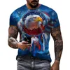 Soaring Eagle 3D Print Mens T Shirt O Neck Short Sleeve Animal Funny Graphic Streetwear Summer Loose Male Oversized Tops Tees 220521