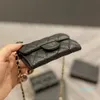 Womens Purse Flap Designer Bags Black Caviar/Lambskin Chain Wallet Passport Holders Card Holder Coins Purse Wallets Designers Woman Crossbod