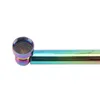 Colorful Metal Portable Tobacco Smoking Pipe Dry Herb Cigarette Filter Smoke Pipes Handmade Hand Holder Accessories