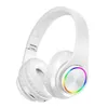 B39 RGB Light Wireless Foldable Over Ear Headset Bluetooth Headphones with Mic Wired Earphone HiFi Headphones