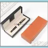 50Pcs Pu Leather Pen Box Business Promotion Souvenirs Gift Package Creative Packaging Birthday Party Fathers Day Drop Delivery 2021 Packing