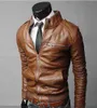 Мужская мотоциклетная кожаная куртка 2022 весна осень и зимняя новая кожаная куртка корейская версия Slim Men's Leather Jacket L220801