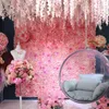 8x8ft Artificial Flowers Wall Set Wedding Backdrop Centerpieces Rose Peony Hortangea Panel för Mariage Baby Shower Decorations