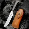 Top Quality R7261 Tactical Folding Knife 14C28N Satin Drop Point Blade Walnut Wood with Stainless Steel Head Handle Outdoor Pocket Folder Knives