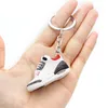 17 Styles Sneaker Keychains Men Women Creative 3D Mini Soft PVC Basketball Gym Shoes Key Chain Bag Car Keyrings Pendant Acce8720131