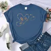 T-shirt Femme 3D Stéréo Couleur Papillon Imprimer T-shirts Femme Marque De Mode Tee Vêtements Hip Hop Surdimensionné Casual Lâche Femmes Tops