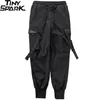 Pantaloni cargo Hip Hop Tasche Uomo Streetwear Pantaloni Harajuku HipHop Swag Ribbion Harem Pantaloni casual moda 220330