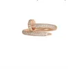 2022 designer ring love ring men and women rose gold jewelry for lovers couple rings gift size2273