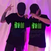 Sound Active Equalizer El T-shirt Equalizer Light up down led t-shirt Lampeggiante musica attivata led t-shirt 220506