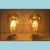 Festdekorationsh￤ndelse levererar festlig hem tr￤dg￥rd retro led vintage volfram filamentlampa 4W 6W 8W dimbar solbr￤nna BB -belysning 8 71bs bb d