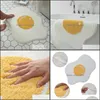 Poached Egg Shape Carpet Funny Entrance Non-Slip Bath Mat Kitchen Rug Cren Modern Home Decoration 220329 Drop Delivery 2021 Carpets Textiles