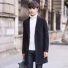 Men Long Jacket Koreaanse winterjas Slim Fit herfst uit het kader van de maten 5xl wollen