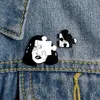 Mignon Puzzle broches broche pour femmes enfants mode bijoux chemise manteau robe Denim sac décor métal émail broche