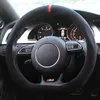 D Shape Car Steering Wheel Cover For Audi Tt A3 Q5 R8 RS5 RS7 S3 S4 S5 D Type Steering Wheel 4 Seasons AntiSlip Protector Wrap J220808