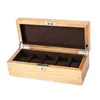 Titta på lådor fodral enkel design trä färg 5 rutnät låsbar förvaring trälåda för män