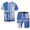 Hip Hop T Shirt Krótkie spodnie Suits Summer Men Kobiet Tracksuit Topss 2PC Zestawy Sport i Casual Mens Ubrania 220621