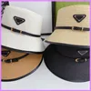 인색 브림 모자 디자이너 버킷 밀짚 모자 여성 카퀴 트 야외 여름 모자 여성 피트 트라이앵글 야구 클래식 패션 9zbd