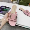 2022- Kvinnor Låsande tofflor Cut-out Slide Sandal Calf Leather Sexig Flat Ladies Fashion Cutout Wear Shoes 35-42