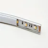 Barre lumineuse LED SMD2835 120LED/M, blanc chaud, 13MM de largeur, 6mm d'épaisseur, profil en aluminium pliable