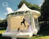 13x13ft/15x15ft White Bounce House Oxford com PVC Inflável Castelo de Casamento/Bounter saltador com soprador de ar para atividades de festa e eventos