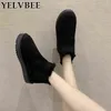 Önyükleme tasarımcısı ayak bileği kar sıcak 2022 kış yeni kadınlar moda düz süet sıradan ayakkabı gladyatör kaymaz goth mujer 220805