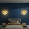 Wall Lamps Simple Modern Bedroom Bedside Lamp Creative Living Room Aisle Lights Led Plant Decoration Wall Lighting Indoor 9416#