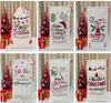 Nuevas bolsas de regalo de Navidad 2022, bolsa con cordón de saco de Papá Noel, lona grande orgánica pesada con renos, Papá Noel para niños