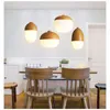 Lampes suspendues Vintage Wood Grain Shop Lampe LED E27 Titulaire 110-240V Foyer Café Maison Salle À Manger Cuisine Hall Chambre LightPendant