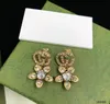 Boucles d'oreilles lettre classique goujons charme rétro boucles d'oreilles design femmes boucles d'oreilles bijoux avec boîte-cadeau pour fête anniversaire 2279064