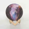 16 färger förändring 3d utskrift Moon Lamp Galaxy Night Light Touch and Remote Control Kids Light Gift Home Dekoration H220423