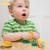 Burger Stress 3D Squishy Hamburger Toys Decompression Silicone Squeeze Ball Fidget Sensory Toy 220621